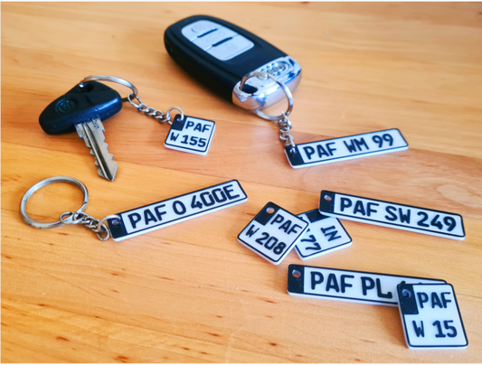 Number Plate Keychain