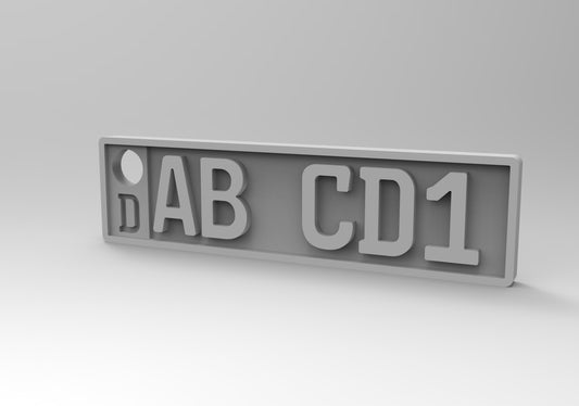Number Plate Keychain